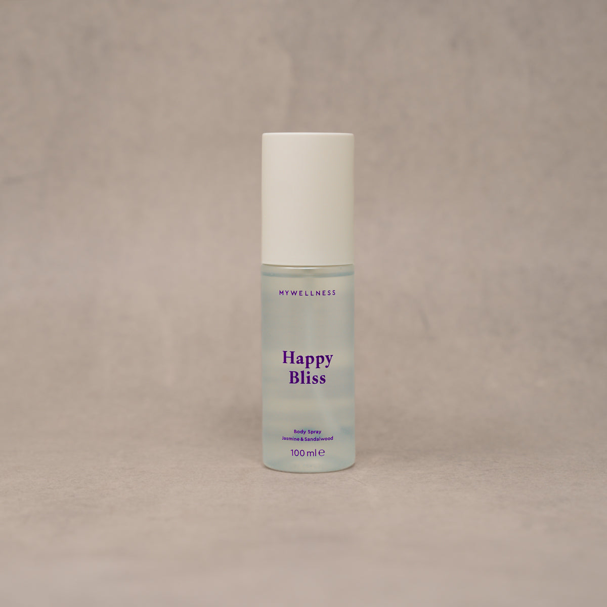 Happy Bliss Body Spray 100 ml mit Jasmin und Sandelholz von MyWellness in der Frontansicht