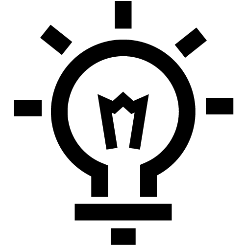 Icon Glühbirne für einfache Anwendung
