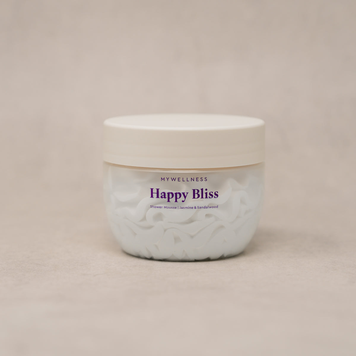 Happy Bliss Shower Mousse mit Jasmin und Sandelholz von MyWellness in der Frontansicht